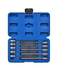 Xdovet Hex Bit Socket Set 3 8inch Drive Sae 1 16 1 2inch Long Allen Cr V S2 Steel 10pieces