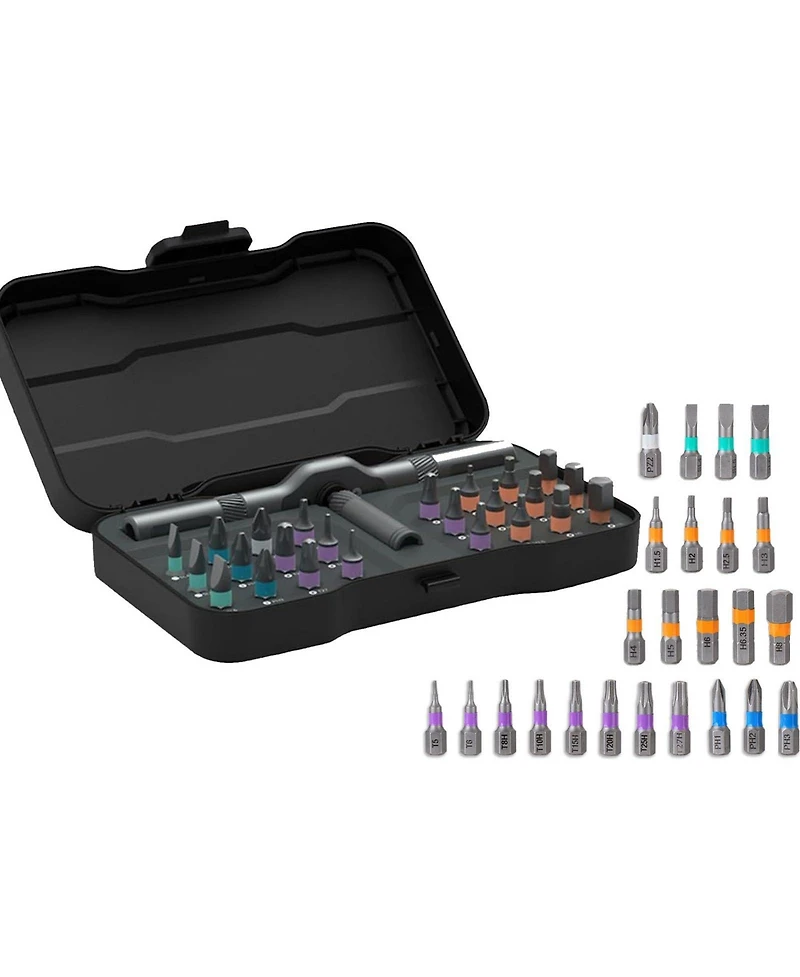 Xdovet 24 in 1 Ratcheting T-handle Multi-bit Repair Tool Kit