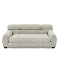 Zeny Bark Stylish Mid-Century Pet Couch for Large Dogs, Durable Woven Fabric and Joint Support Cushion