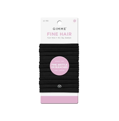 Gimme Beauty Fine Hair Elastic Bands - Slim-Fit Elastic Ties for Fine, Brittle