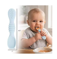 Sperric Silicone Baby Feeding Set, Suction Bowls with Lids, 4-Pack Led Weaning Spoon , and Fruit Feeders
