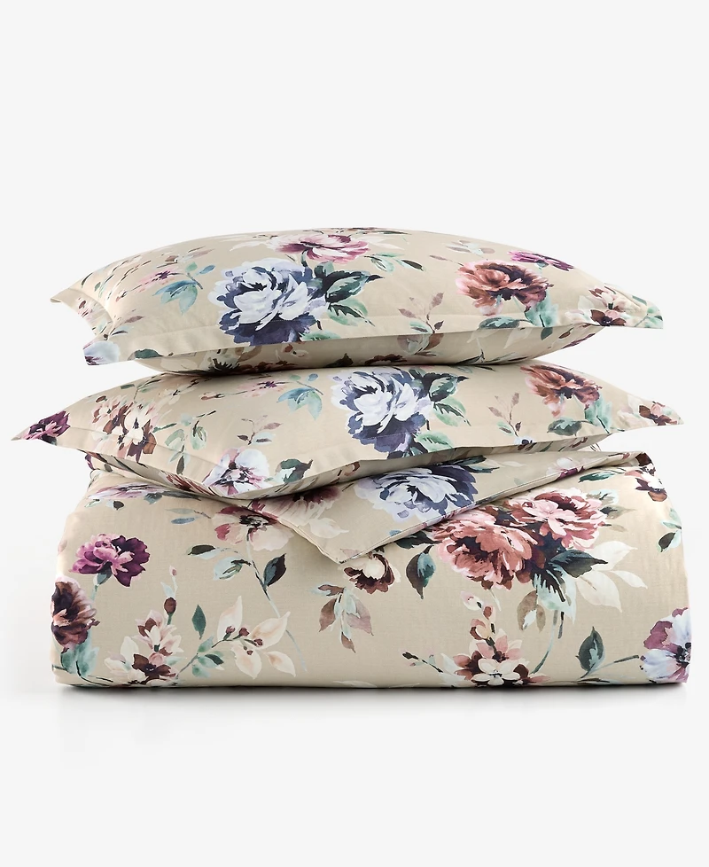 Charter Club Ophelia Floral 3-Piece Duvet Cover Set, King, Macy's Exclusive