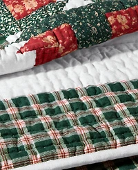Charter Club Wreath Artisan Quilted 3-Piece Quilt Set, Full/Queen, Macy's Exclusive