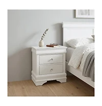 HomeRoots 24" Wood Shagreen Two Drawer Nightstand