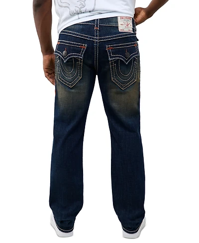 True Religion Men's Ricky Straight Super T Flap Jeans