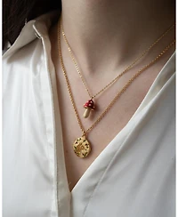Fable England Enamel Mushroom Necklace