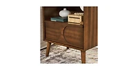 Lucky One Mid Century Nightstand with Charging Station