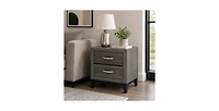 Lucky One 24" Width Solid Wood 2-Drawer Nightstand