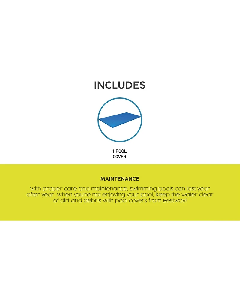 Bestway Flowclear Rectangle Above Ground Pool Cover (Cover Only)