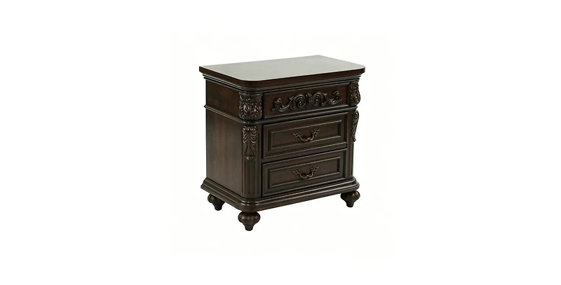Lucky One 28" Width Solid Wood 3-Drawer Nightstand