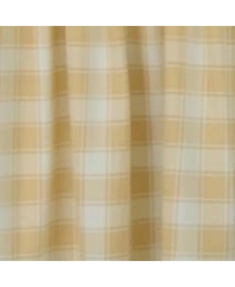 Ellis Curtain Country Check Tailored With 1.5inch Rod Pocket Window Tiers Butter