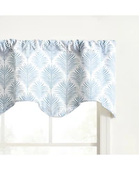 Ellis Curtain Palmetto 100percentage Cotton Scallop Poly-Cotton Lined Rod Pocket Valance