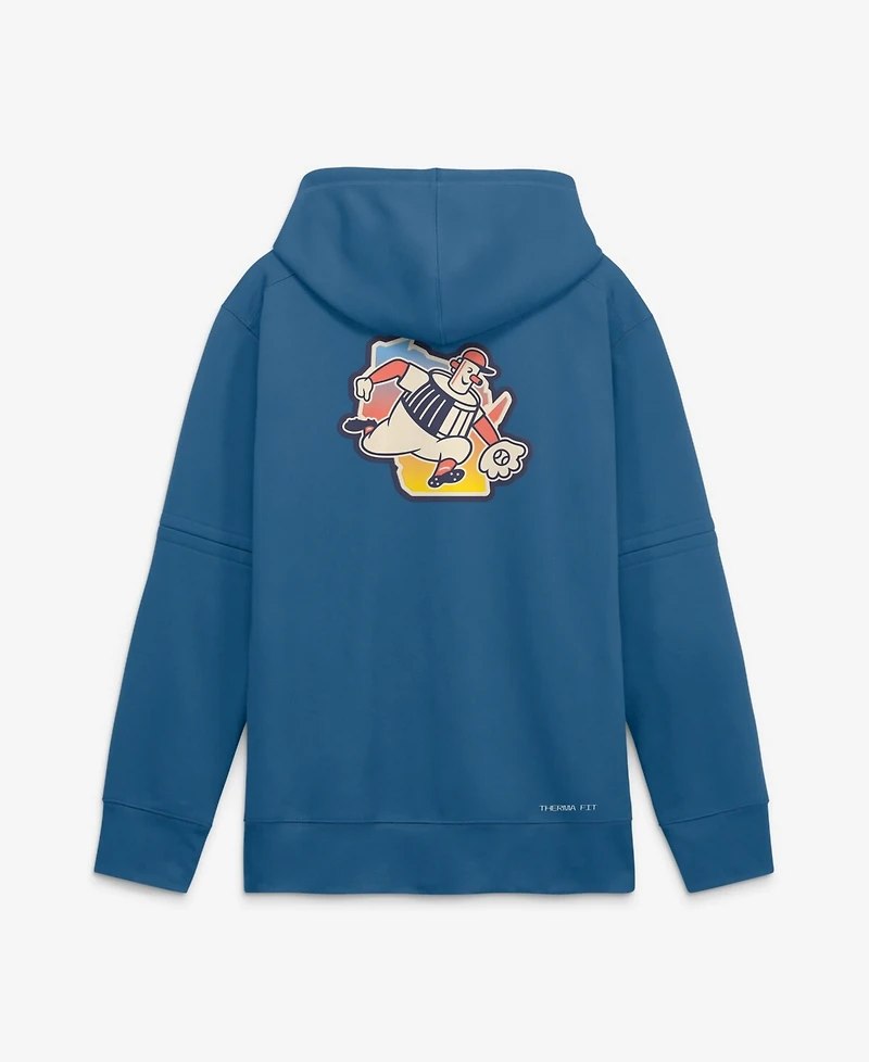 Nike Men's Blue Milwaukee Brewers 2026 City Connect Authentic Collection Therma-fit Hoodie