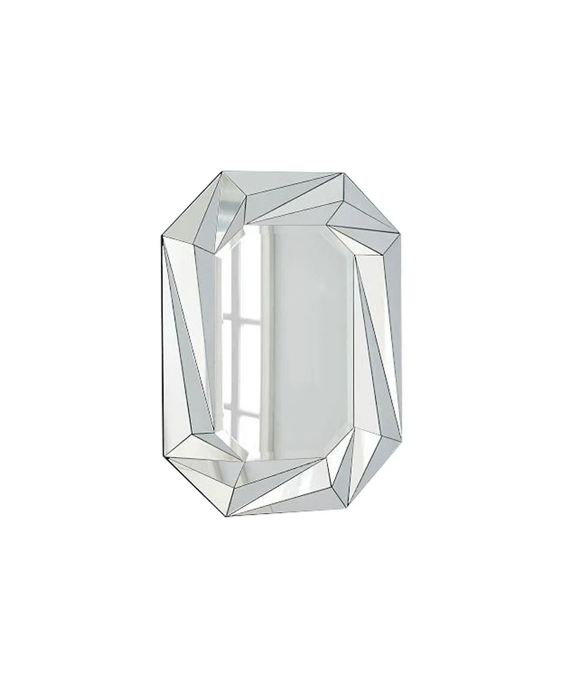 Laoties Diamond Wall Mirror, Modern Frameless Accent Mirror for Living Room, Entryway and Bathroom