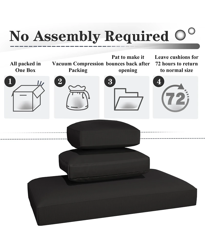 Aecojoy 4 inch Patio Cushions for Outdoor Furniture