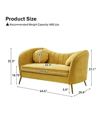 Hulala Home Sidwell Upholstered 64.6'' Loveseat