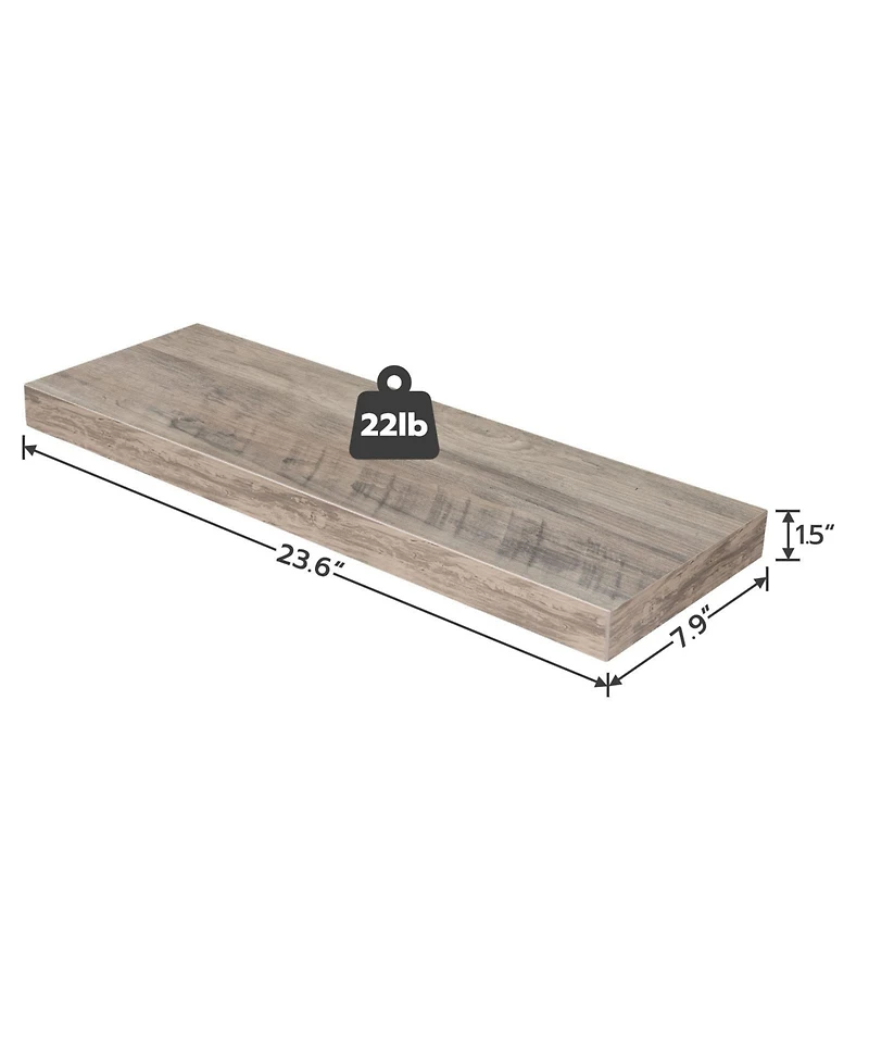 Slickblue Set of 2 Wall-Mounted Shelves for Display, Storage and Home Decor