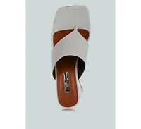 Muse Me Triangular Block Heel Thong Sandals