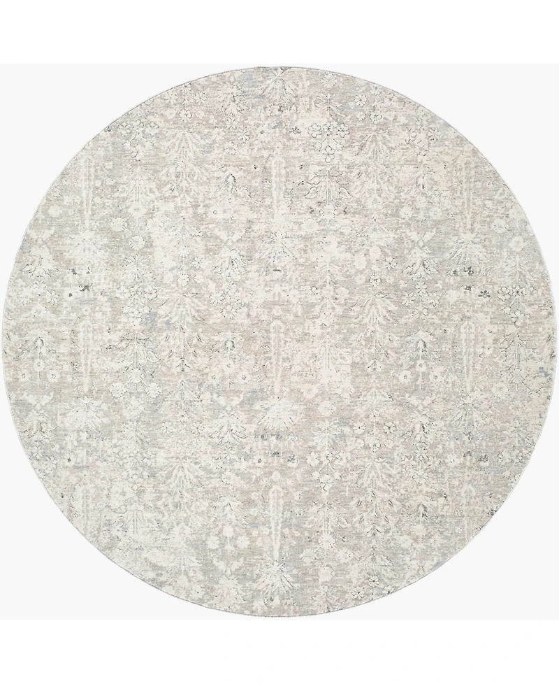 Livabliss Poetry 5'3" x 5'3" Round Area Rug