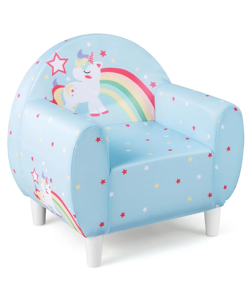 Slickblue Toddler Sofa Chair with Comfortable Foam Filling for Playroom and Bedroom.