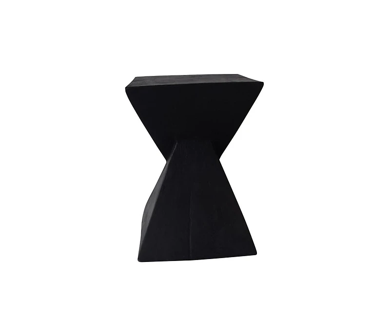 sumyeg Hourglass Twisted Side Table Hand-Finished Artisanal Accent No Assembly Indoor Outdoor