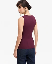 I.n.c. International Concepts Women's Ribbed-Knit Cutout Tank, Macy's Exclusive