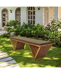 All-Weather Outdoor Corner Chair, Patio Triangle Accent Armchair for Garden, Porch and Fire Pit