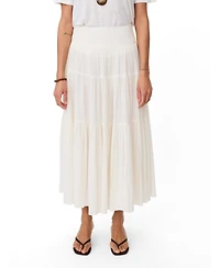 Masai Copenhagen Women's Smocked Waist Tiered Midi Skirt