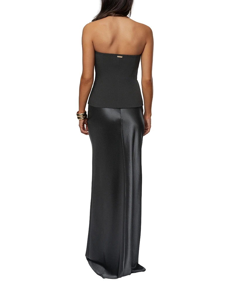 Jluxlabel Women's Tradition Satin Maxi Skirt
