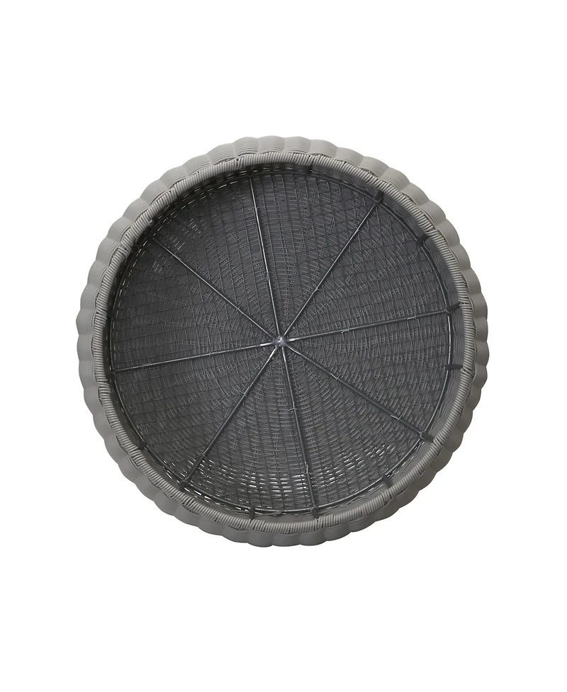 Household Essentials Handwoven Barrel Side Table