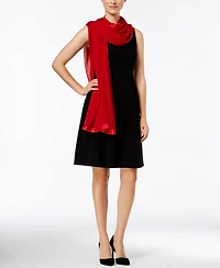 Calvin Klein Elegant Satin-Trim Chiffon Evening Wrap
