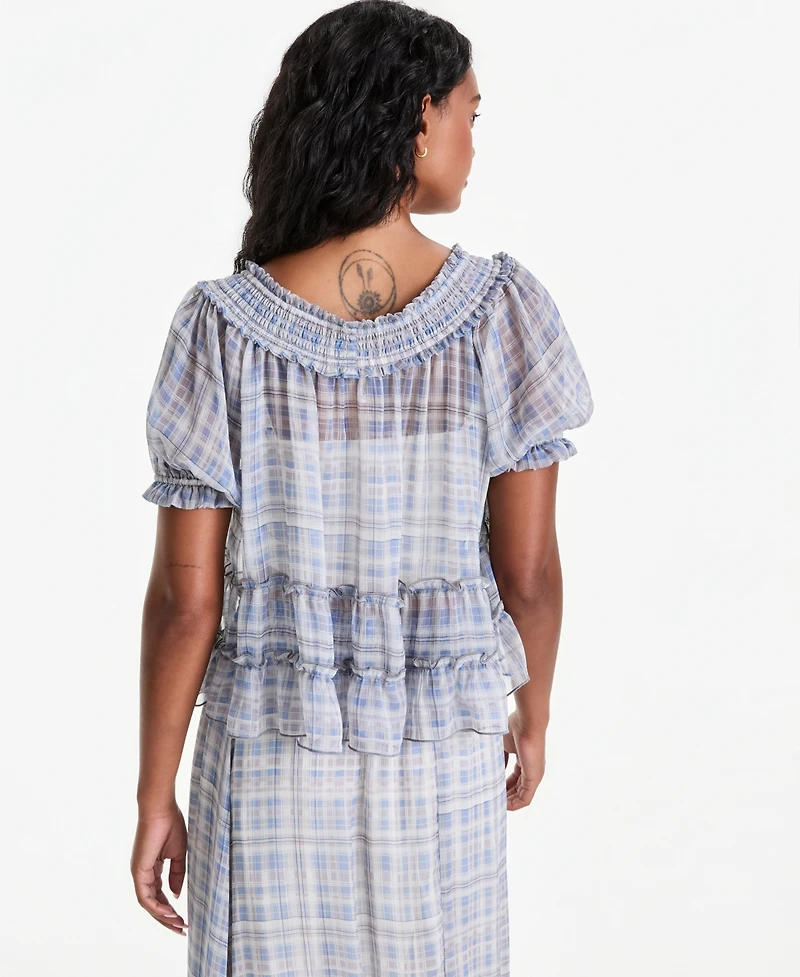 And Now This Women's Ruffled Tie-Neck Top, Macy's Exclusive