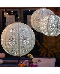 Allsop Home & Garden Stella Luxe Pearl Boho Battery-Powered Lantern 3-pack