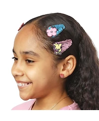 Peanuts Snoopy and Woodstock Sequin Snap Back Hair Clips 8-Piece Set Official License, Peanuts Gifts, Snoopy Things