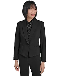 Karl Lagerfeld Paris Women's Cropped One-Button Jacket