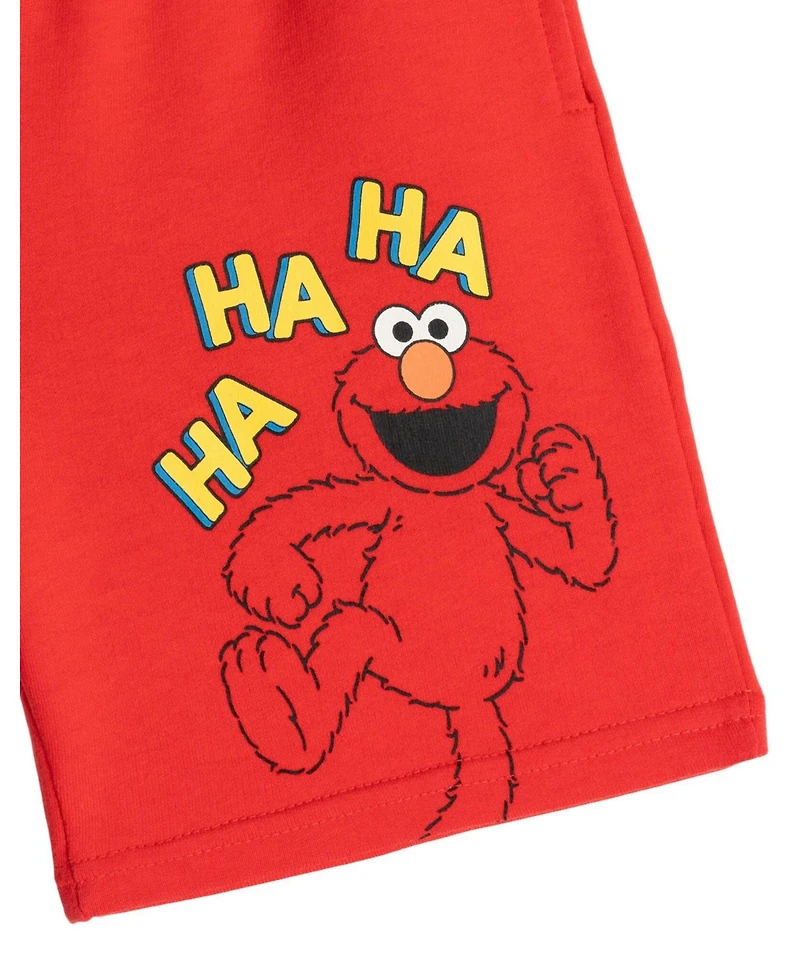 Sesame Street Toddler Boys' 2T- 4T Athletic French Terry Shorts Multipack