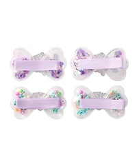 Hello Kitty Mermaid Hair Clips 4-Piece Set Official License, Snap Back Shaker Hair Clips, Sanrio Accessories