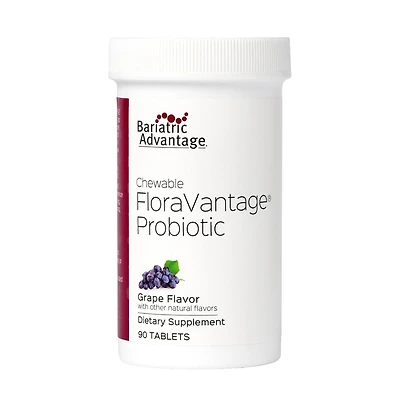 Bariatric Advantage Chewable FloraVantage Probiotic - 10 Billion CFUs - Probiotic Supplement - Supports Gut Health and Immune System