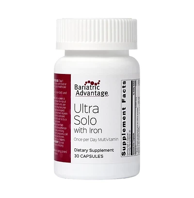 Bariatric Advantage Ultra Solo with Iron Once Per Day Daily Multivitamin for Bariatric Patients with Thiamin