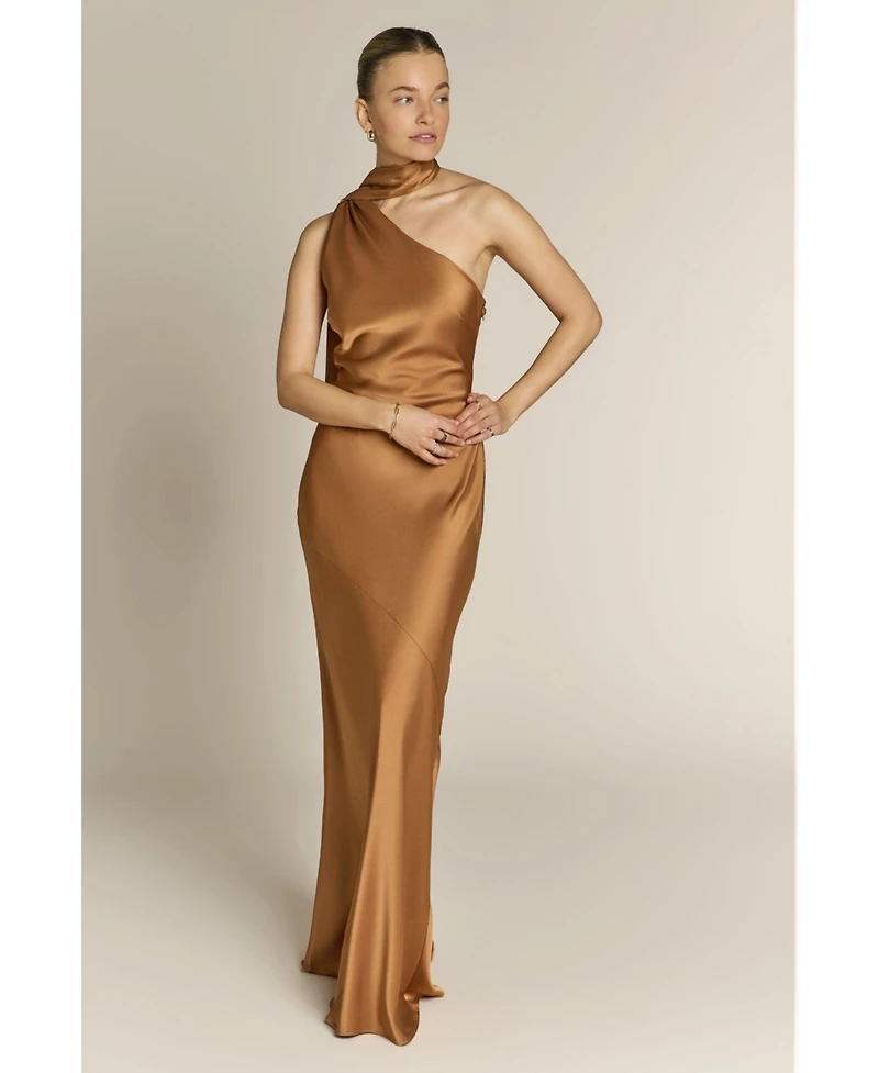 Rewritten Women's Raye One Shoulder Maxi Dress