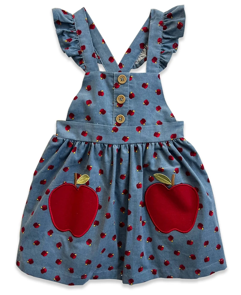 Blueberi Boulevard Baby Girls' Long-Sleeve Top, Jumper Dress and Headband, 3-Piece Set