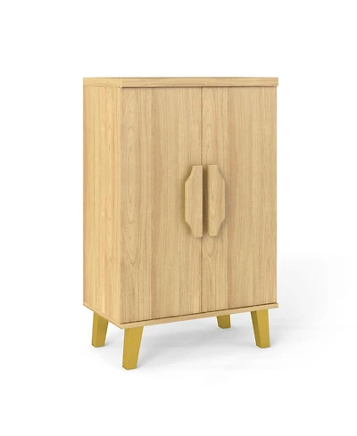 Sugift Buffet Cabinet with Double Doors and Raised Legs
