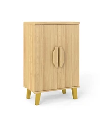 Sugift Buffet Cabinet with Double Doors and Raised Legs