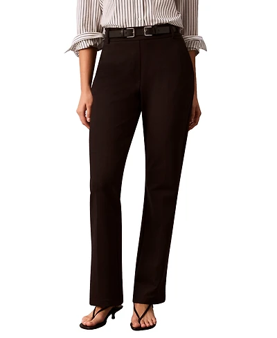 Calvin Klein Petite High-Rise Bootcut Pull-On Pants