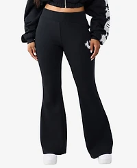 True Religion Women's Crystal Branded Flare Pants