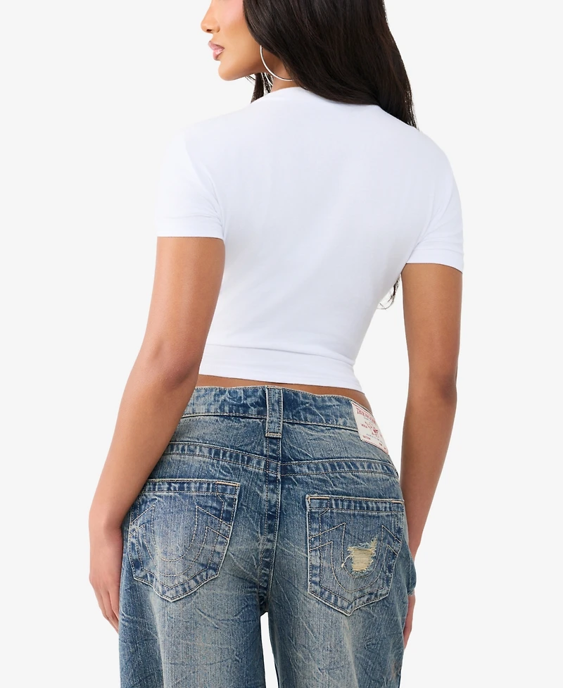 True Religion Women's Crystal Baby T-Shirt