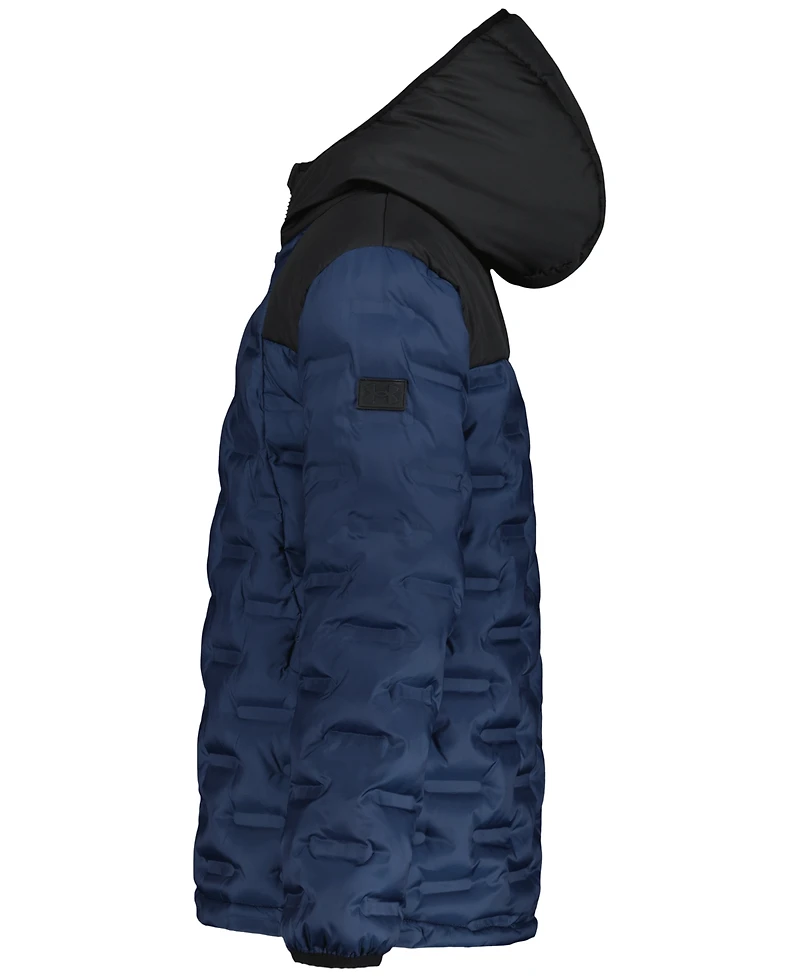 Under Armour Boys' 8-20 Solid Blue Full-Zip Puffer Hooded Jacket