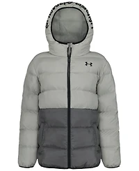 Under Armour Boys' 8-20 Logo Full-Zip Puffer Hooded Jacket
