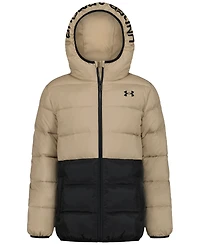 Under Armour Boys' 8-20 Solid Logo Full-Zip Puffer Hooded Jacket