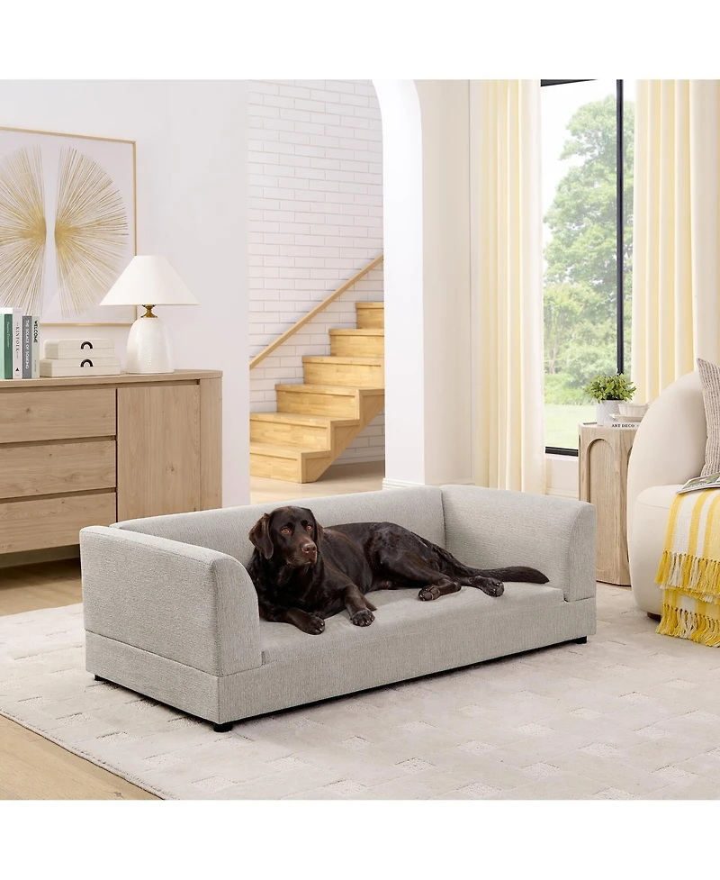 Zeny Comfortable Oversized Pet Sofa for Medium and Large Dogs Modern Rectangular Design with Backrest